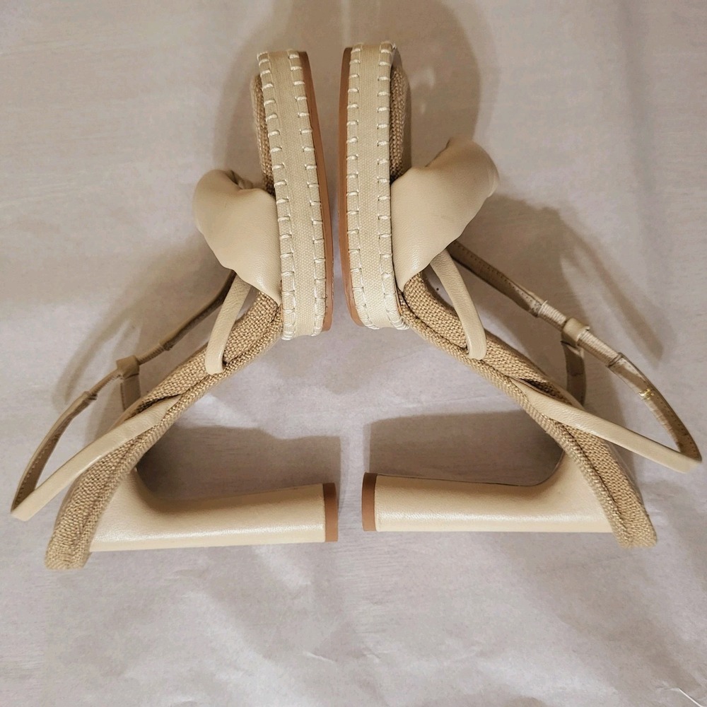 Alias Mae Ginny Square Toe Heel Cream EU 35 US 4.5 -5 Leather Upper Neutral - Picture 6 of 11